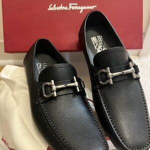 Salvadore Ferragamo PARIGI bit driver shoes ,size 7 D ,black
